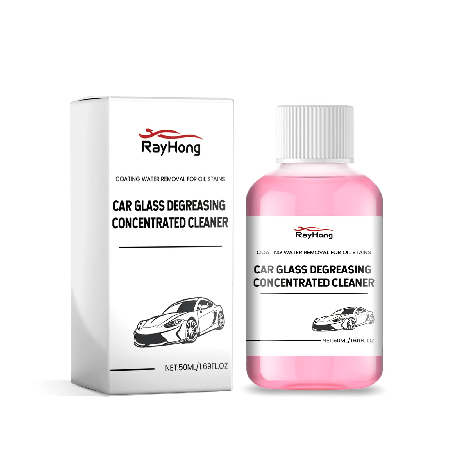 Car Glass Cleaner, Dust and Decontamination, Rain-Repellent, Stubborn Dirt Removal ,50ml