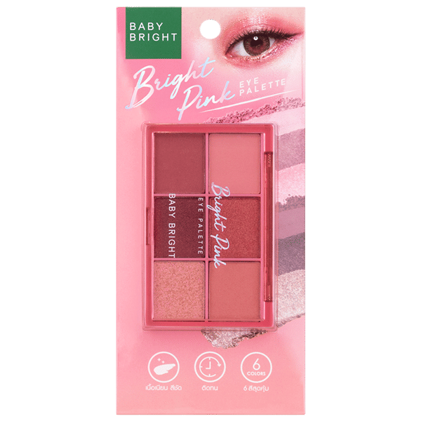 باليت ظلال عيون زاهية باللون الوردي 0.7 جرام × 6 ألوان زاهية للأطفال (M)