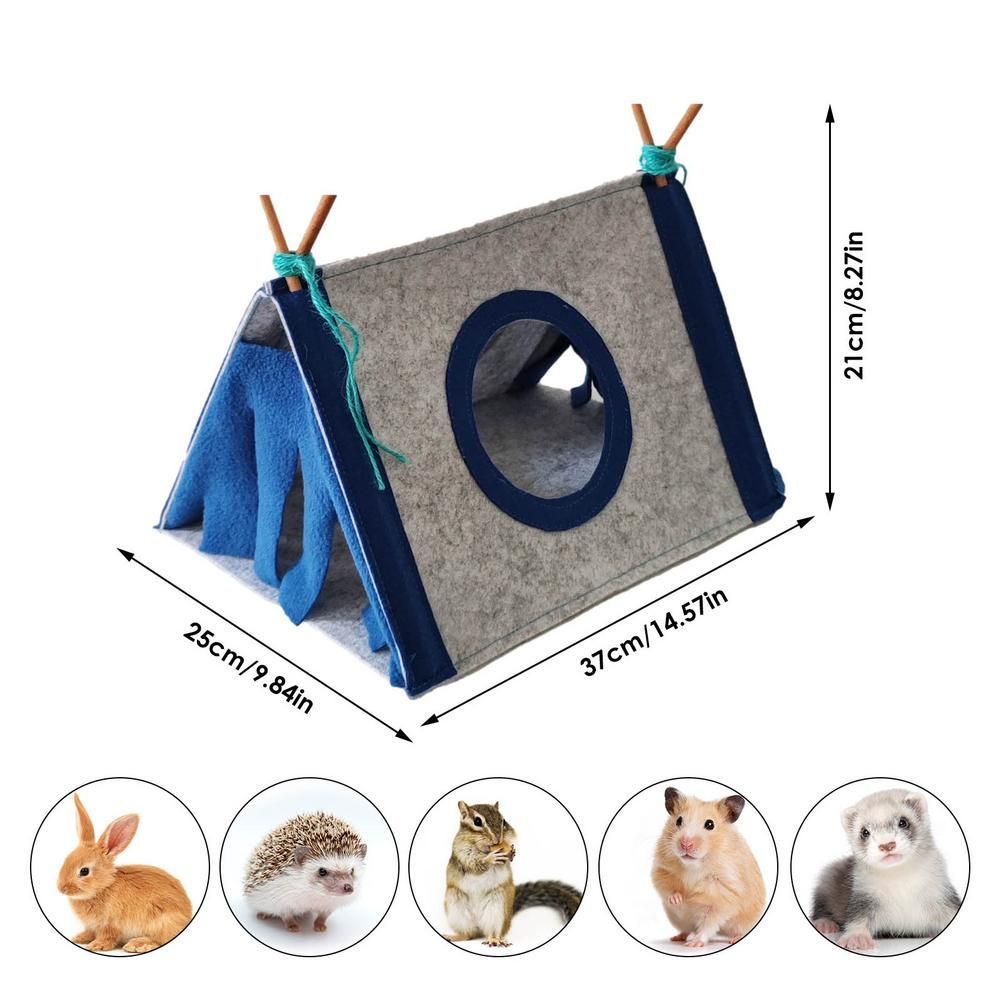 Small Pet Nest Rabbit Felt Tent Hamster Hideout House Guinea Pig Cage Chinchillas Bed Animal Tunnel