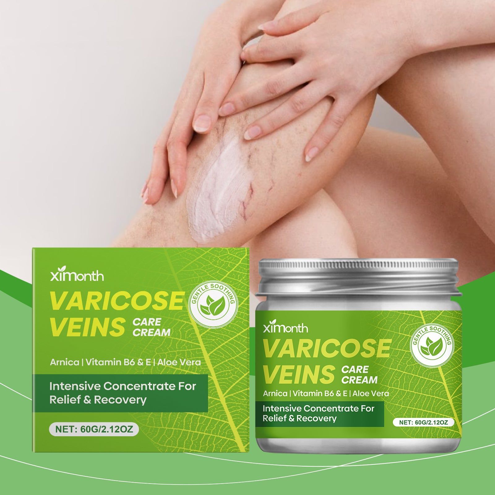 Leg Care Cream, Nourish, Relieve Discomfort, Fast Absorption, Anti-Aging ,60g