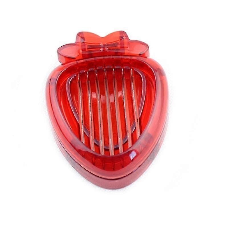 2pcs Stainless Steel Strawberry Slicers With 7 Blade Fruit Cutter