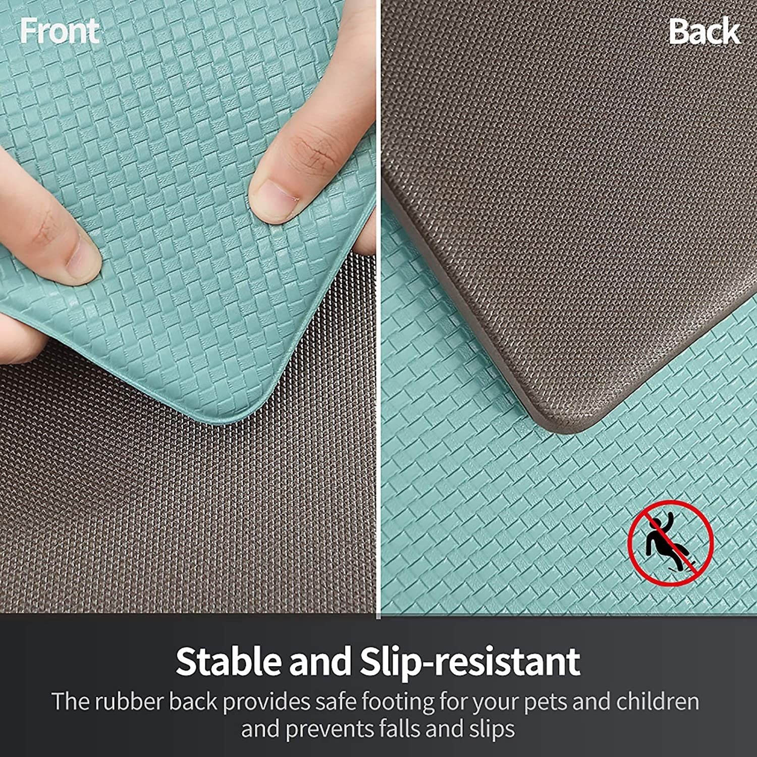 Non Skid Waterproof Kitchen Mats Anti-fatigue Thick Cushioned Floor Rug