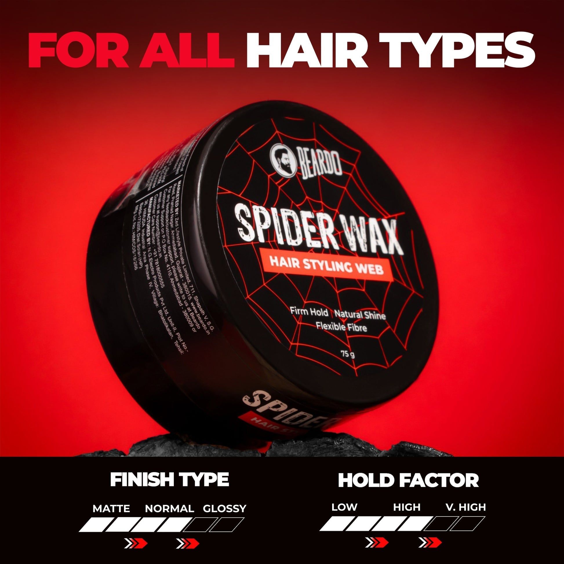 Beardo Spider Wax Hair Styling Web 75g