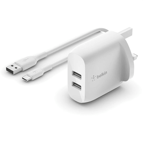 Belkin BoostCharge 2USB-A C/C 24w,+1M A to
