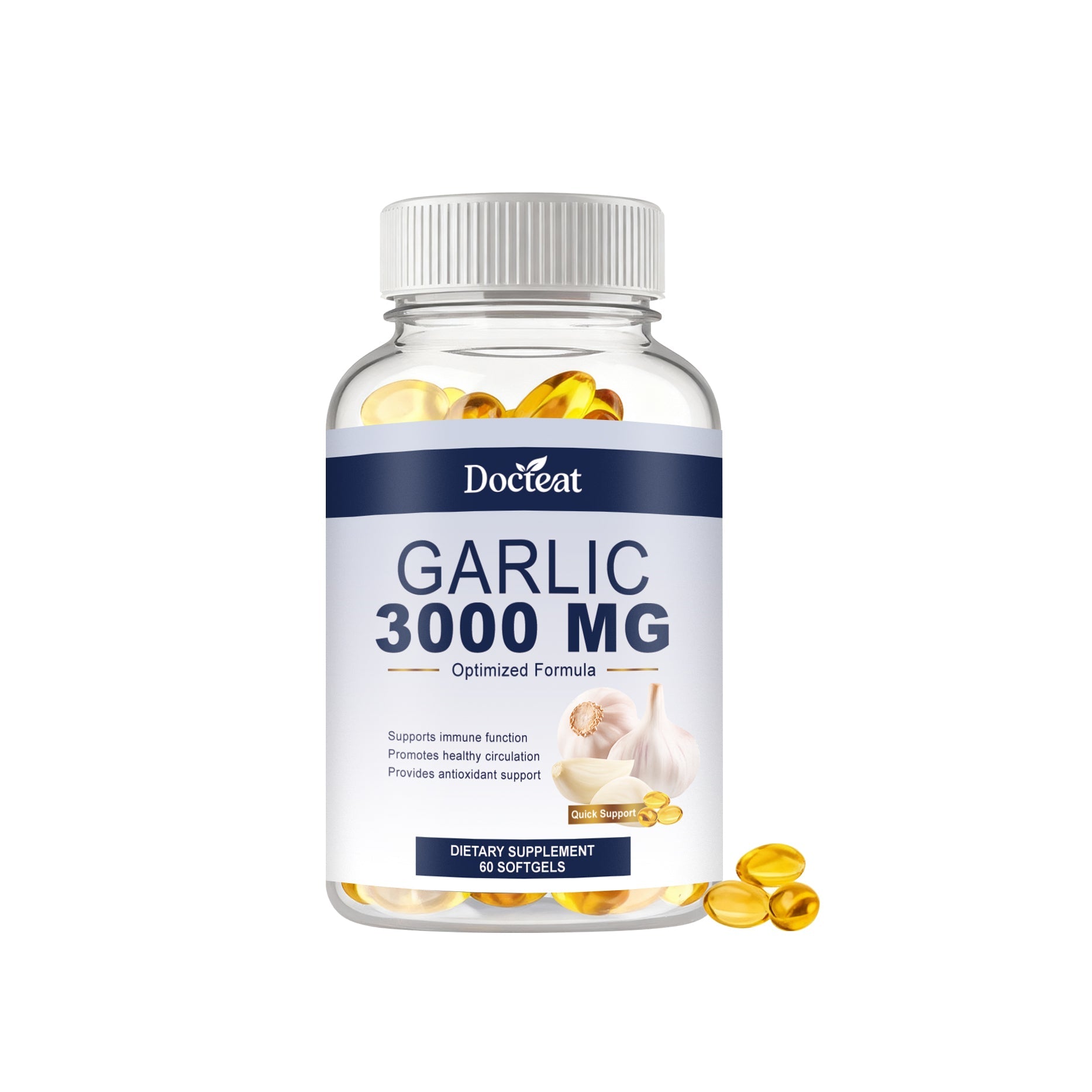 Boost Your Body Care with Garlic Extract Soft Capsules, Daily Health Support ,60 softgels