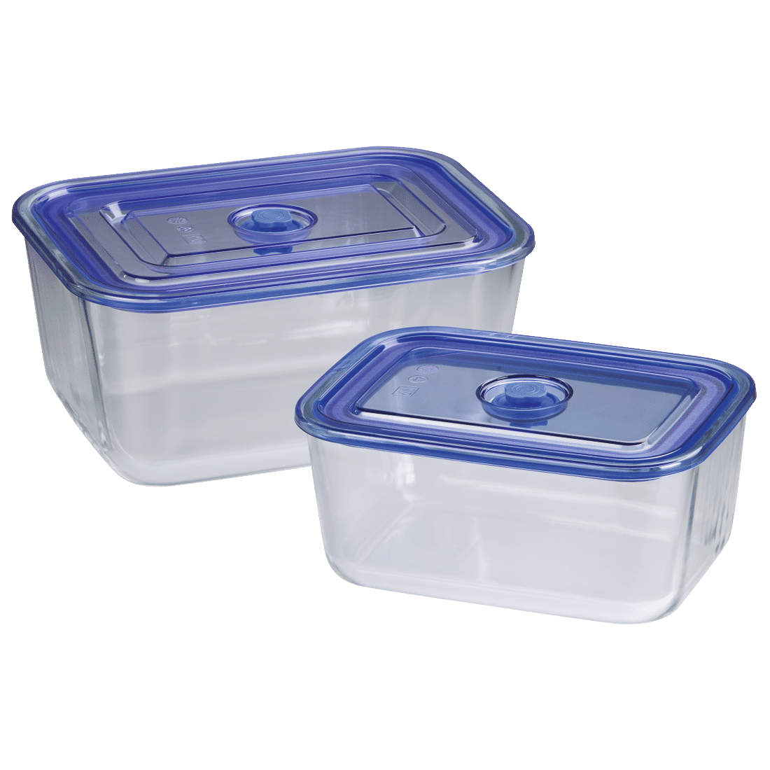 XAVAX 111531 Oven Dish/Food Storage Set made of Glass, 2 pcs., angular, 1500 ml, 3050 ml