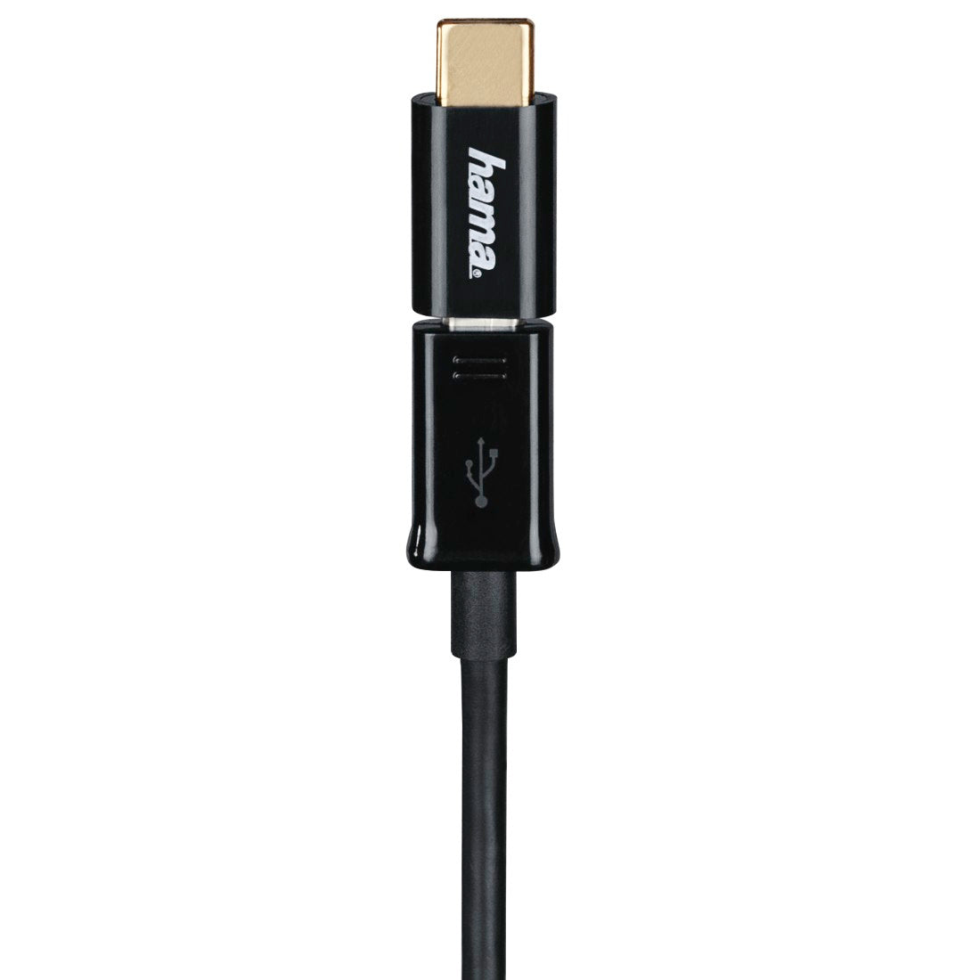 HAMA 135723 USB-C Adapter, USB 2.0, USB-C Plug – Micro-USB-B Socket, 480 Mbit/s