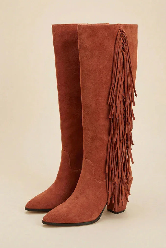 Stuart Weitzman Kenley Fringe Boots