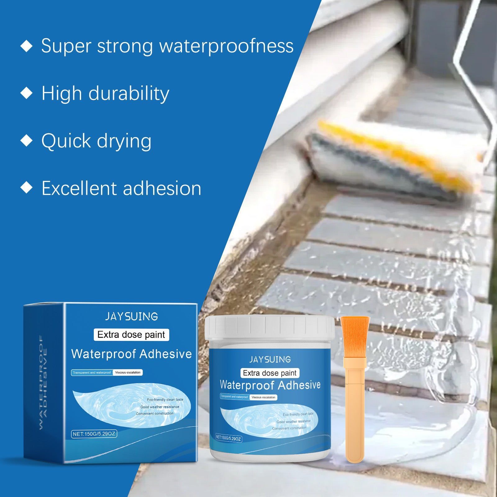 Premium Waterproof Leak Repair Coating, Exterior Wall Bathroom Floor Sealant ,1 set