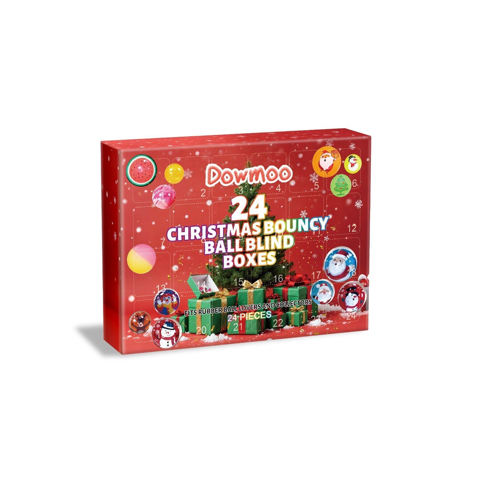 Christmas Blind Box Bouncy Balls, Holiday Gift for Kids & Adults, Fun Collectible Toys ,24pieces