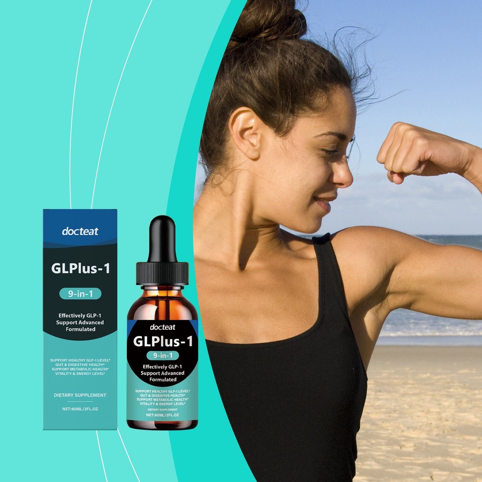 Boost Your Body Care with GLP-1 Nine-In-One Drops for Energy and Detox ,60ml
