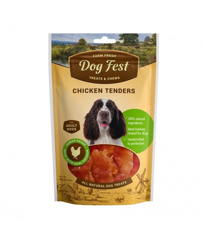 Dog Fest Chicken Tenders For Adult Dogs - 90g