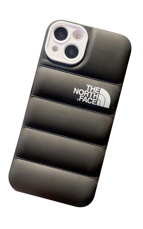For iPhone 14/14 Pro/14 Plus/14 Pro Max - Winter Down Jacket 3D Puffer Soft Cloth Phone Case