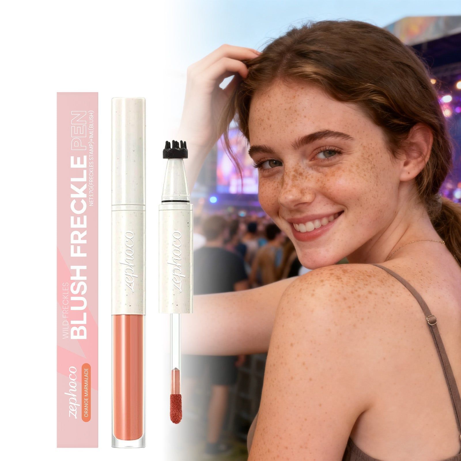 2-in-1 Liquid Blush & Freckle Stamp, Natural Beauty Products, Daily Makeup ,1.7g