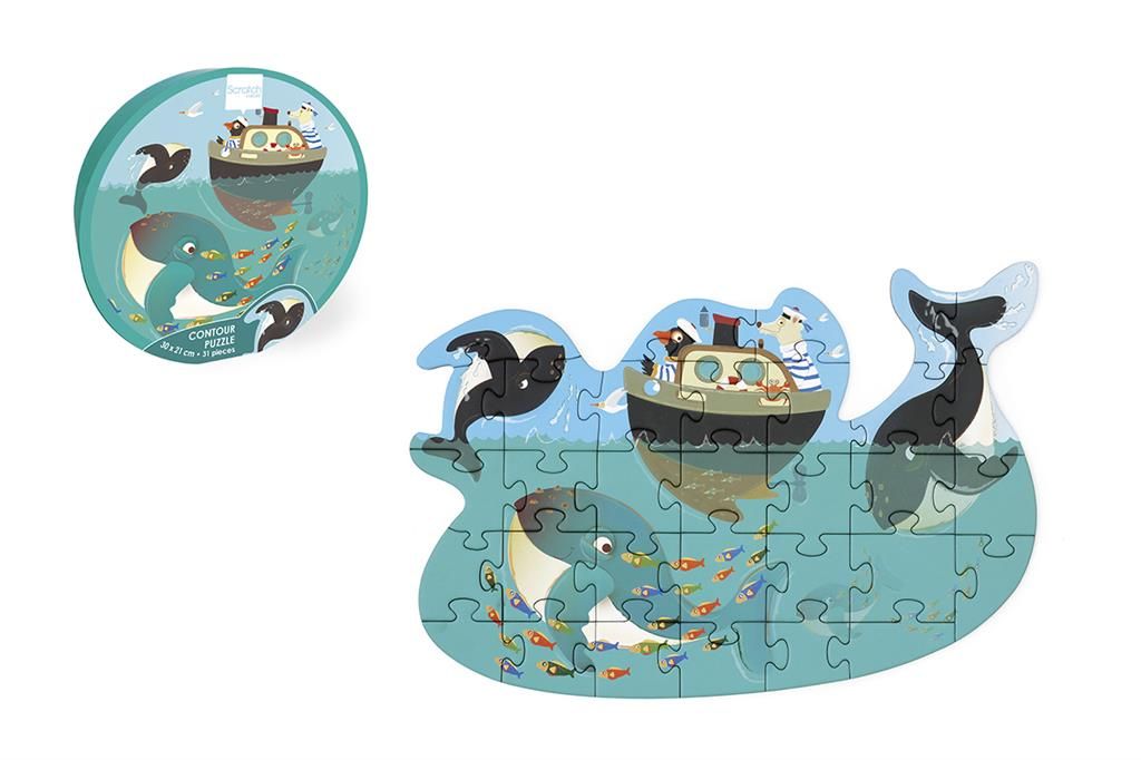 Whales  Contour Puzzle - 31Pcs