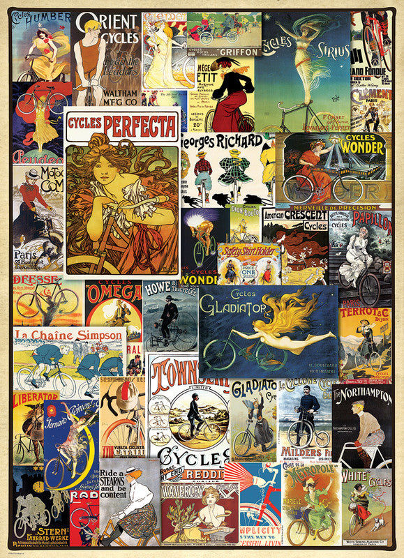 Vintage Bicycles Posters-1000 Pcs
