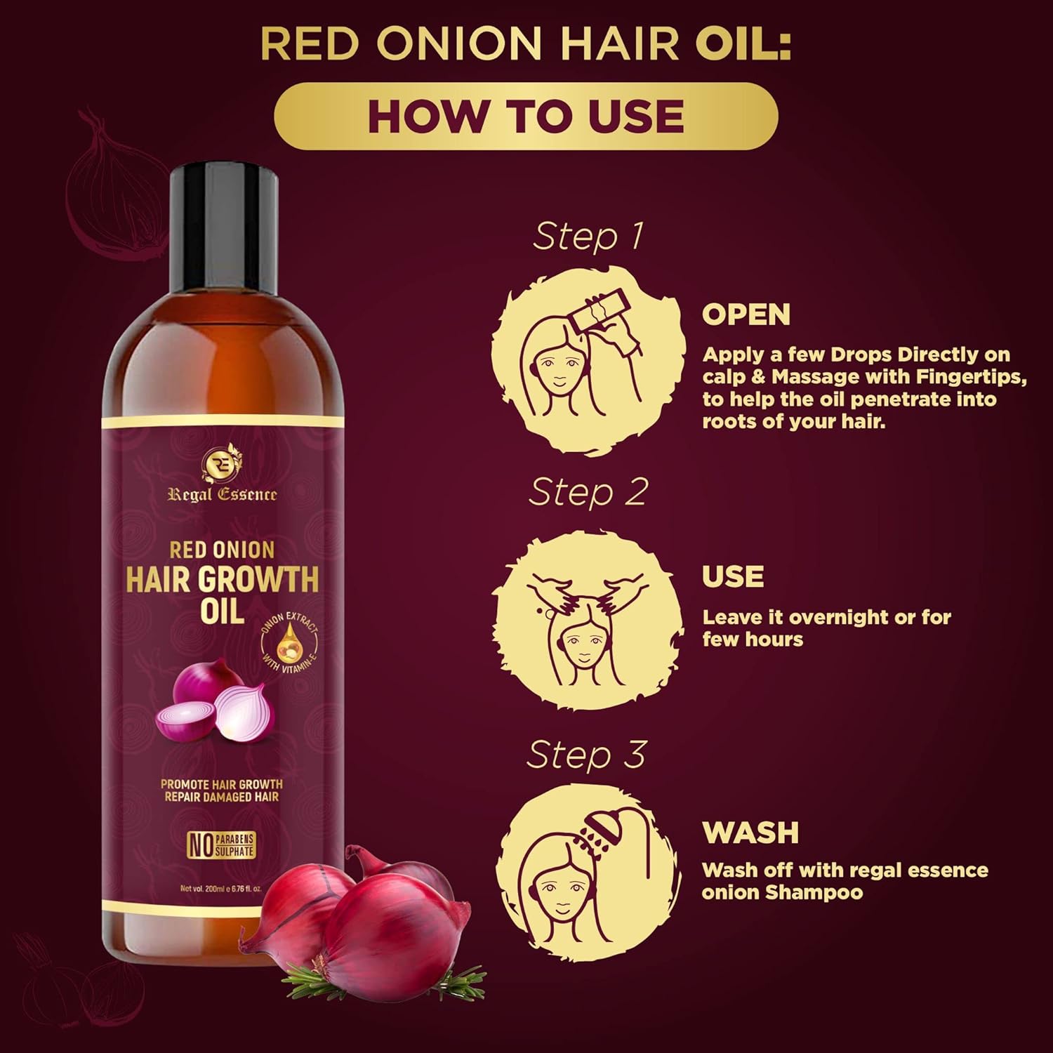 Vedapure regal essense Red Onion Hair Growth oil 200 ml