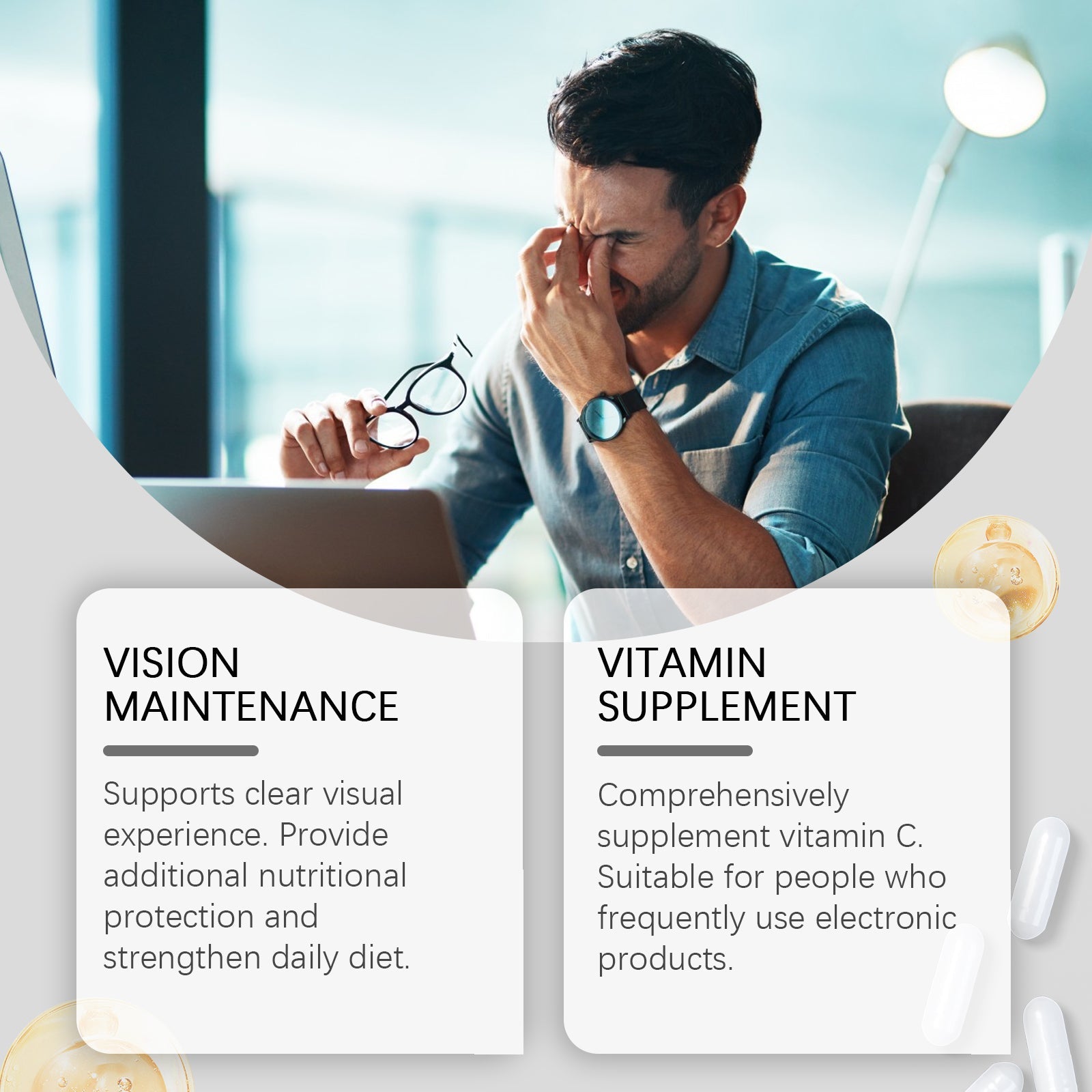 Boost Your Body Care with Vitamin C Capsules, Enhance Vitality, Support Immunity ,60 capsules