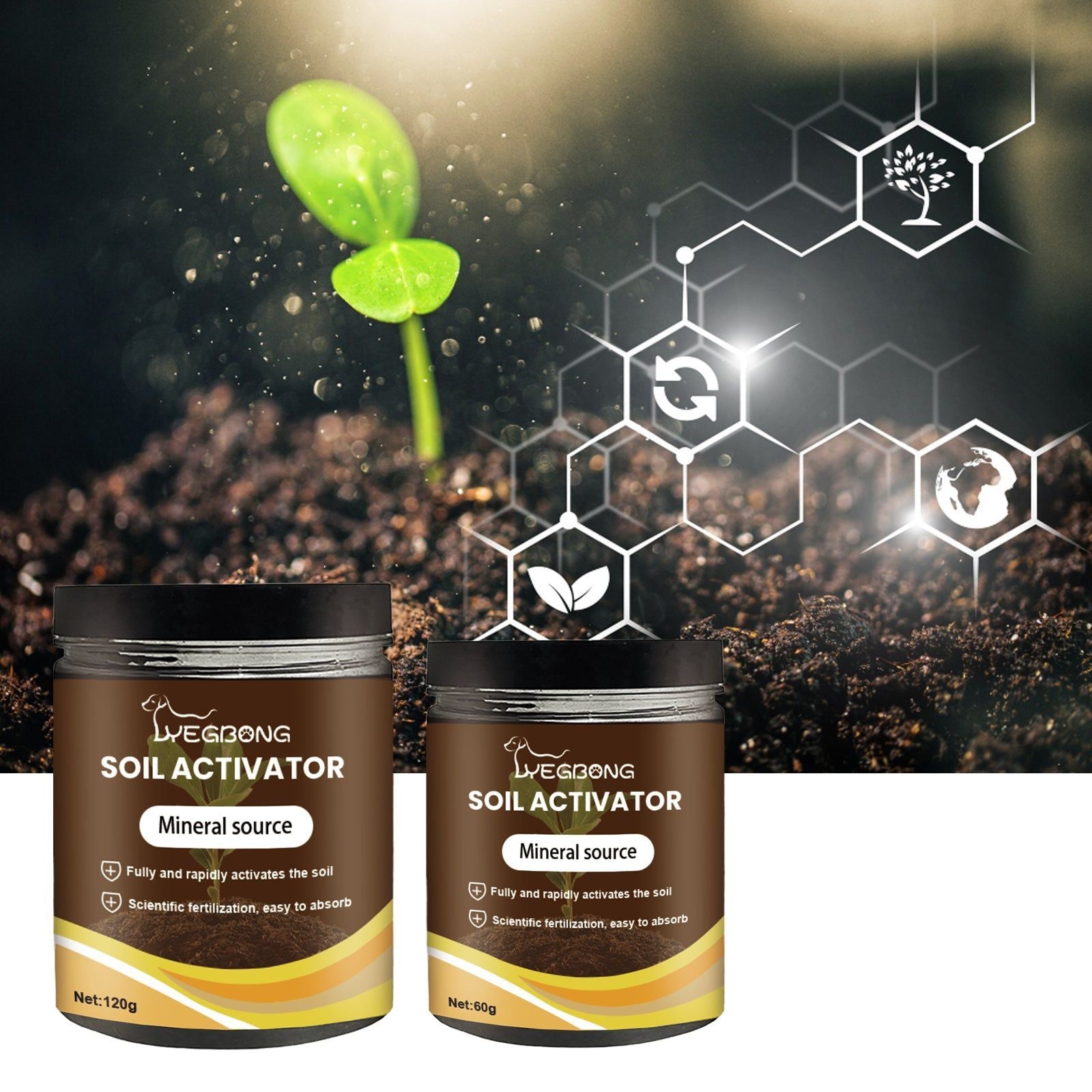 Boost Plant Growth and Rooting with Organic Soil Activator, Prevent Soil Compaction ,120g