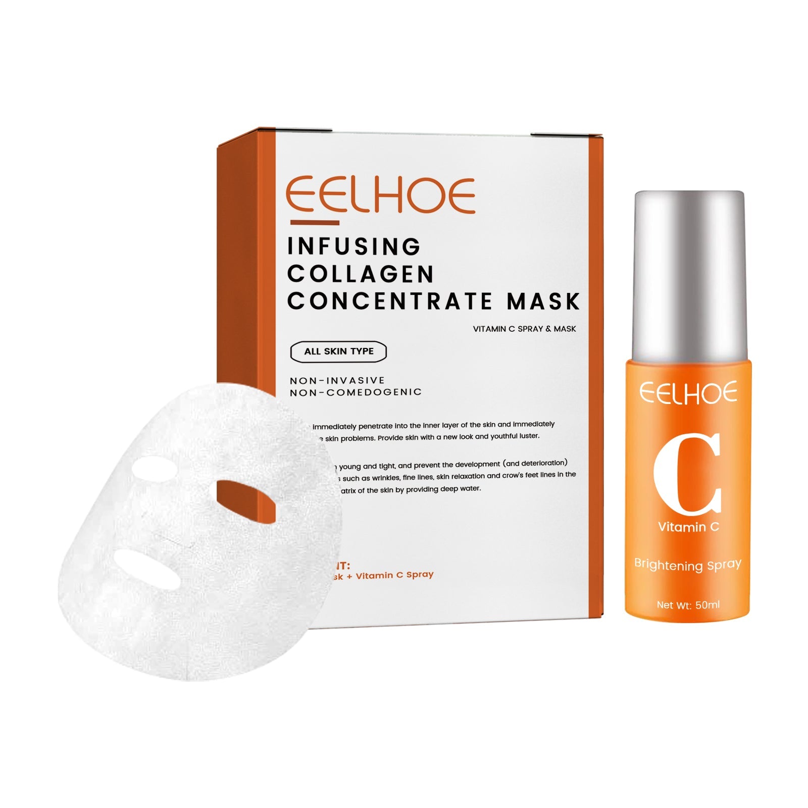 Collagen Mask Spray Anti-Aging Hydrating Moisturizer for Youthful Skin ,1set