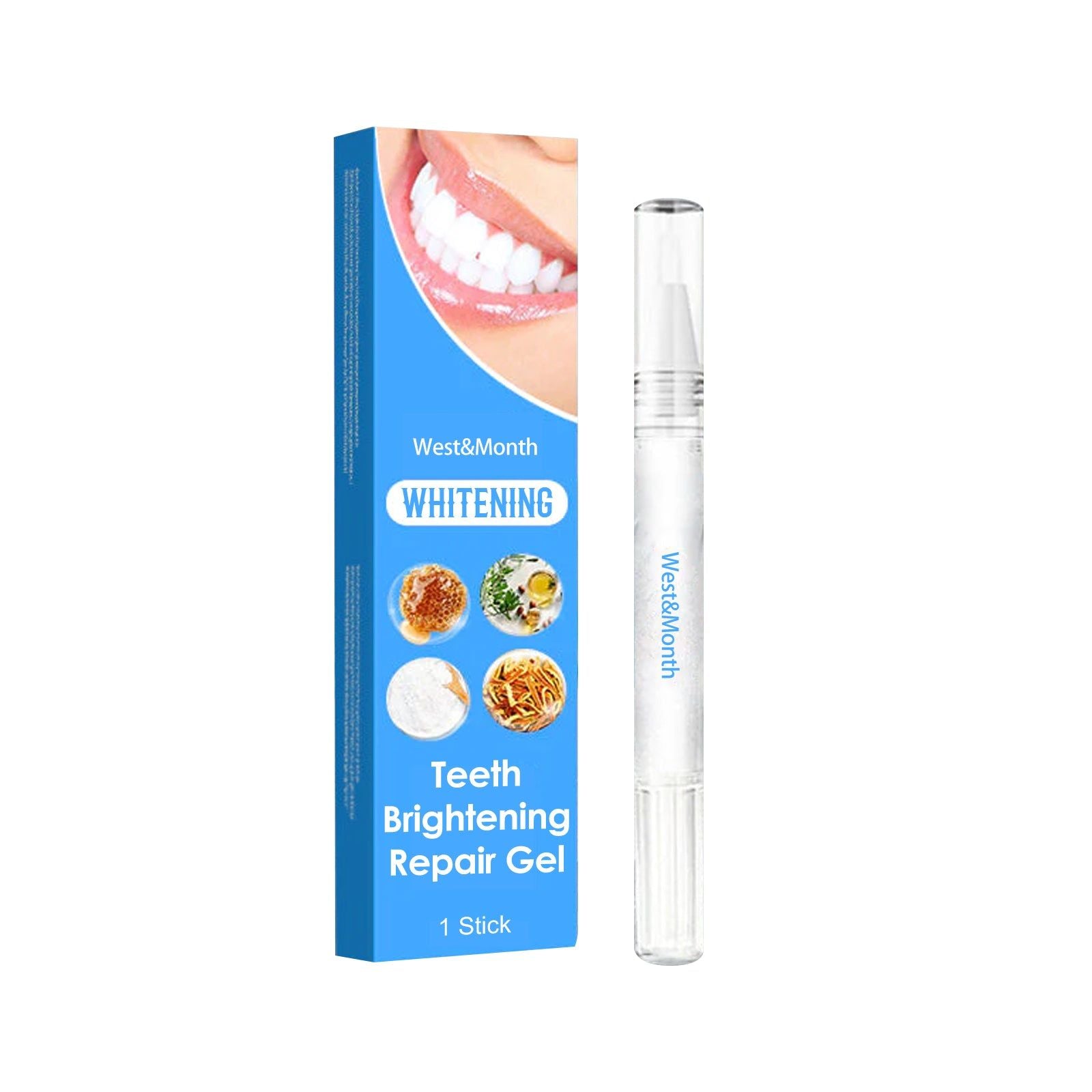 Bright White Repair Teeth Gel, Natural Whitening, Fresh Breath, Tartar Removal ,1pcs