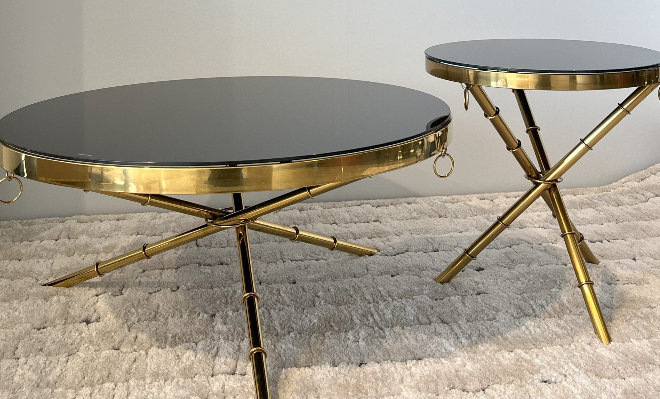 Gold Bamboo Style Center Table Set #SC012