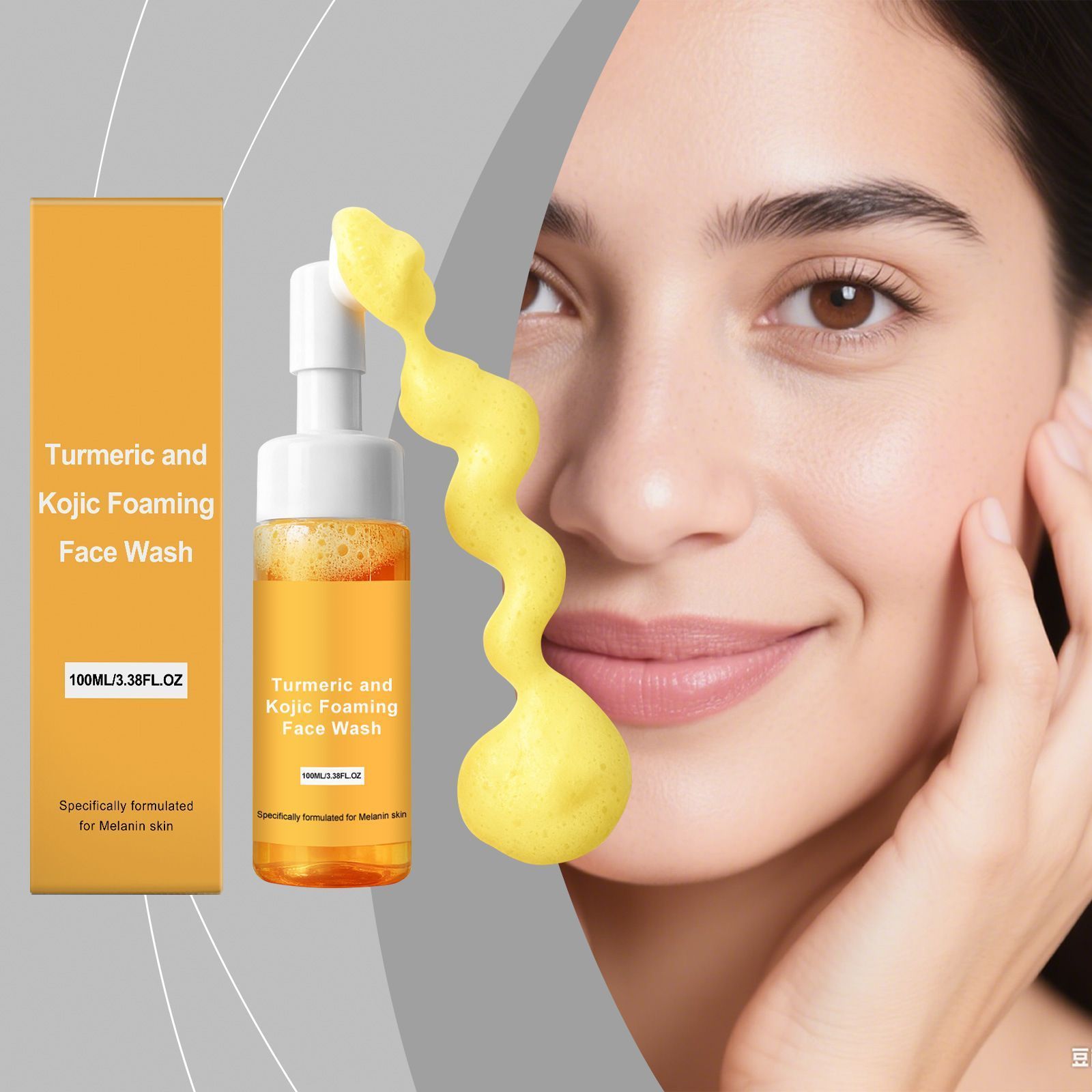 100ml Turmeric Foaming Cleanser with Oil Control and Deep Clean