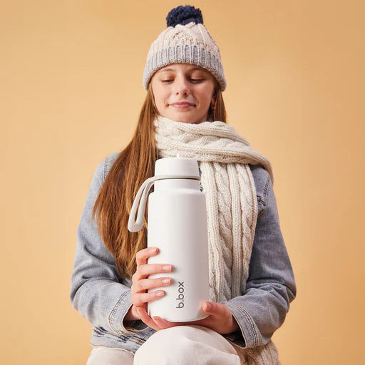 Insulated Flip Top Bottle 1L -White Out