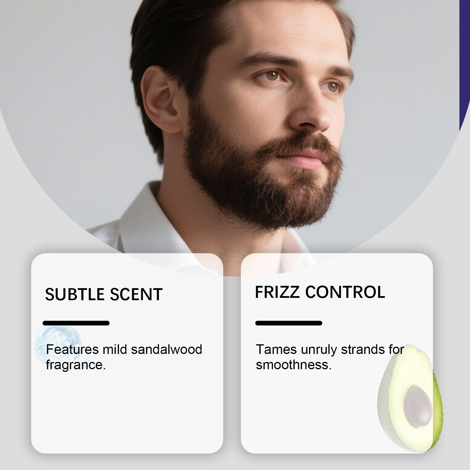 Beard Care Cream, Daily Moisturizer, Soft, Hydrating, Frizz Control ,114g