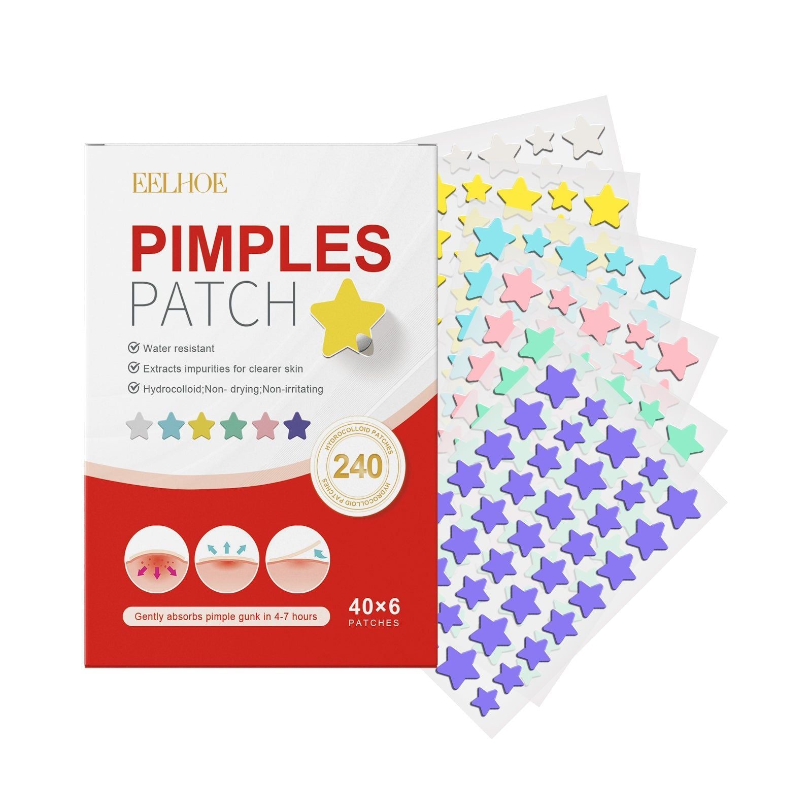 Clear Acne Patch with Salicylic Acid, Hydrates, Calms Skin, Fast Acne Relief ,240pcs