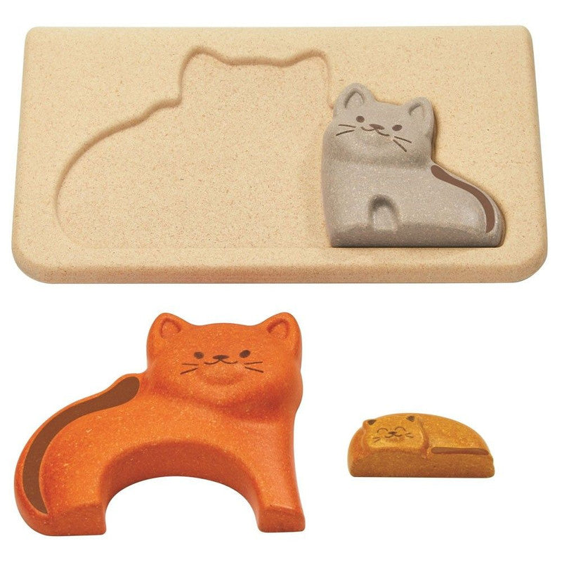 PlanToys Cat Puzzle — Wooden Family Puzzle
