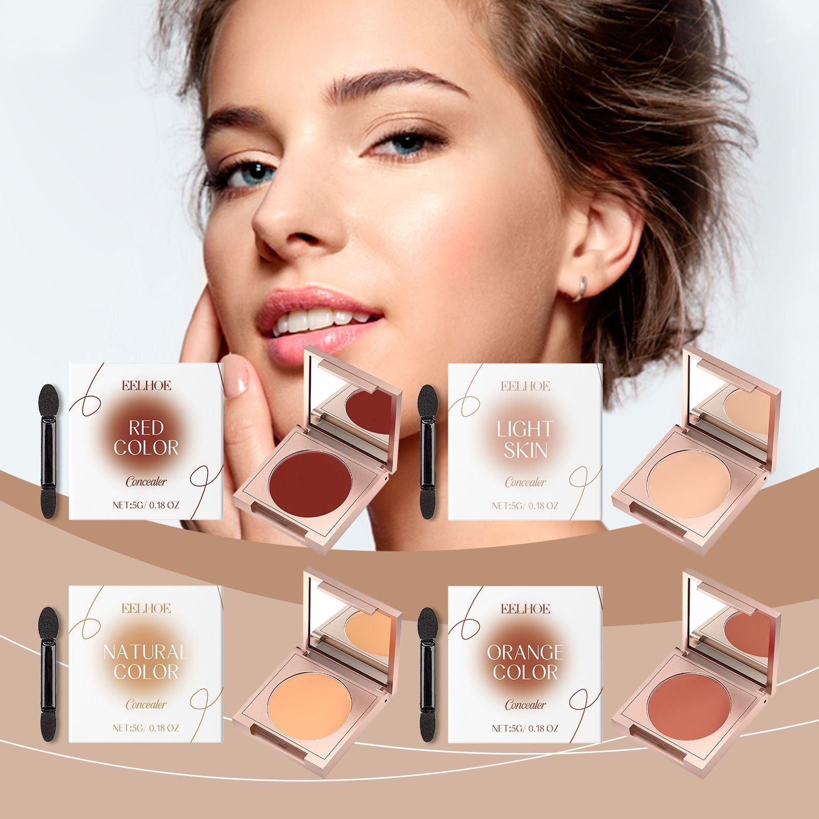 Color Corrector Concealer Cream for Dark Circles Blemishes
