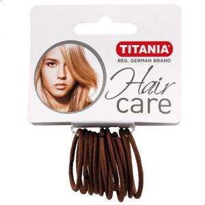 Titania 7801 Small Elastics,12 Pcs,Brown