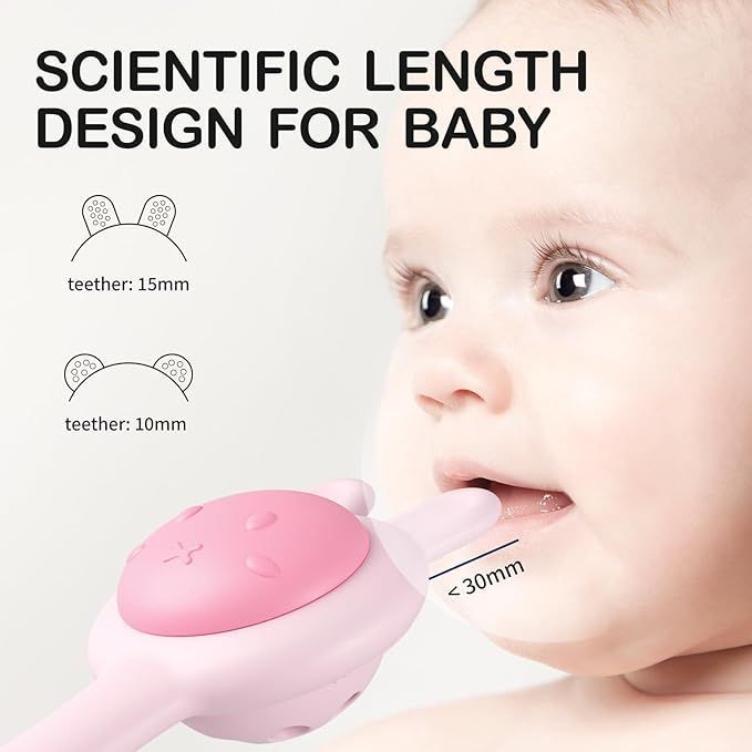 Silicone Baby Rattle Teething Toys Toddler Chew Toy For Infant 3 6 9 Months