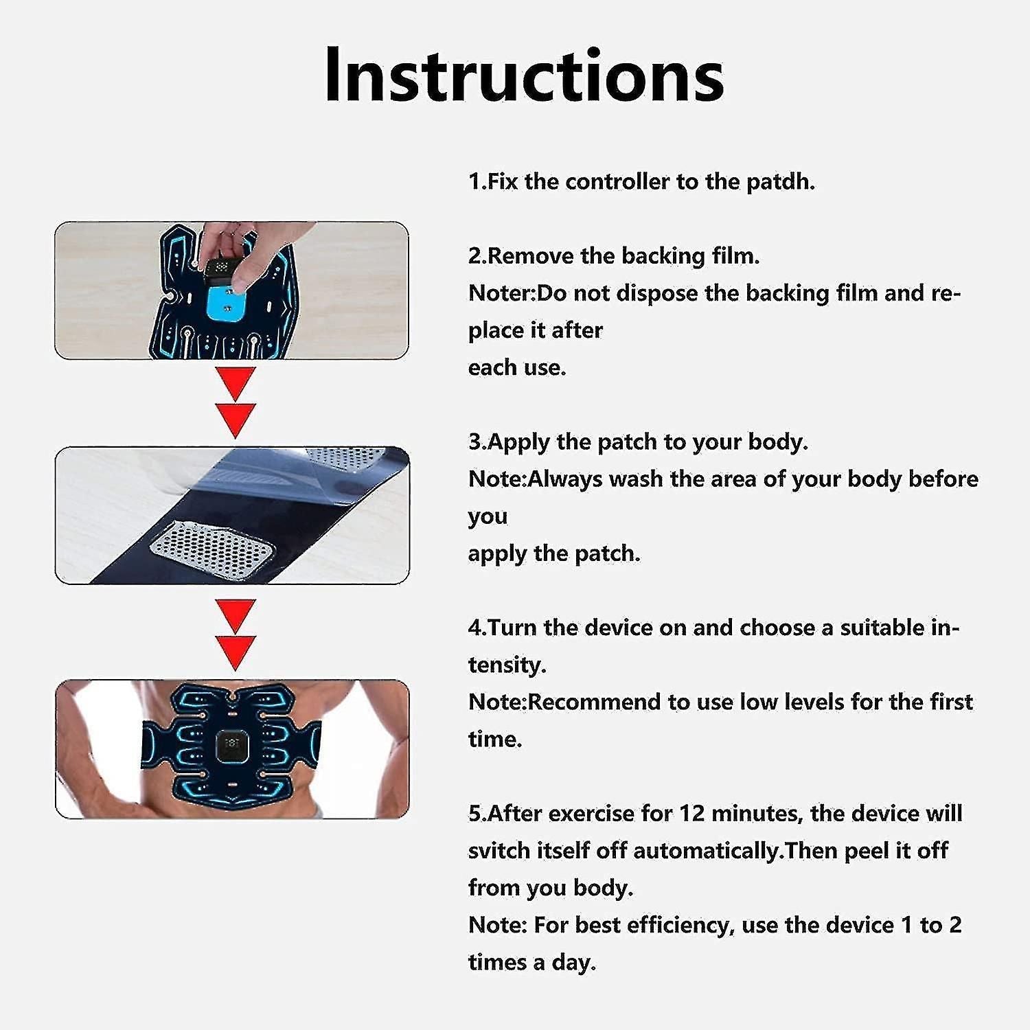 EMS Muscle Stimulator Rechargeable Wireless Body Training Device