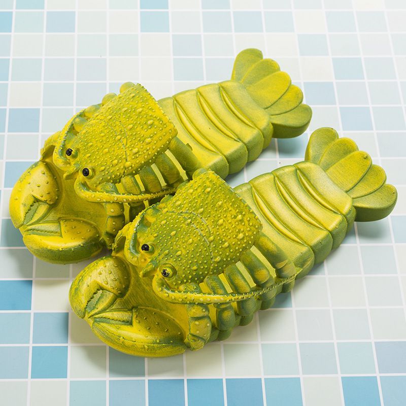 Lobster Slippers Beach Slides Summer Funny Sandals House Slippers For Women