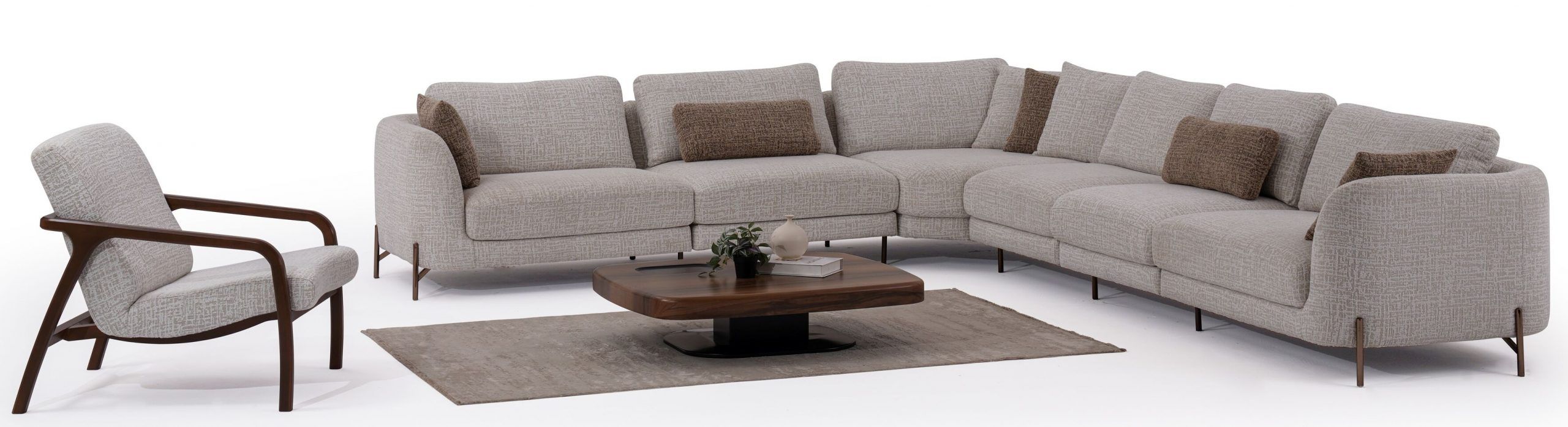 Milan L-Shape Corner Sofa Set
