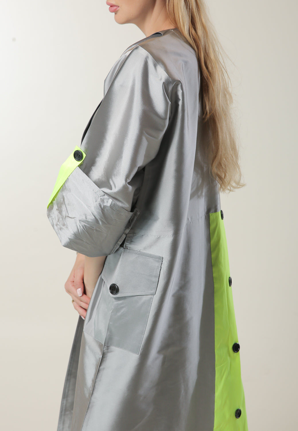 MOiSTREET Silver Casual Abaya
