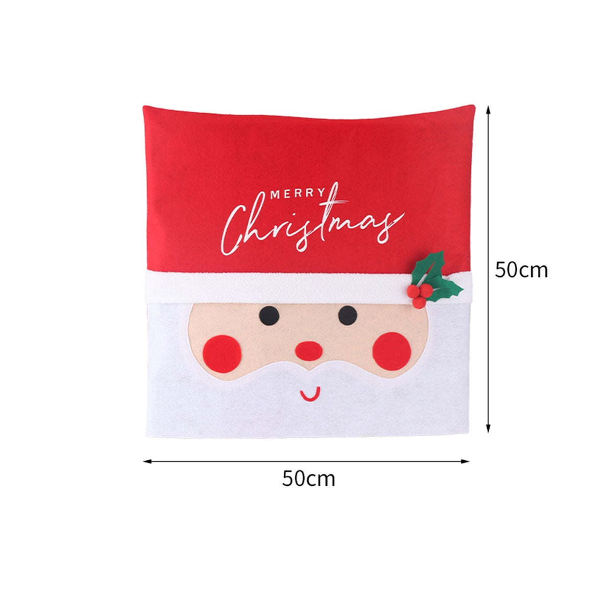 4pcs Santa Claus Back Chair Covers With Lights For Dining Room Holiday Christmas Decoration