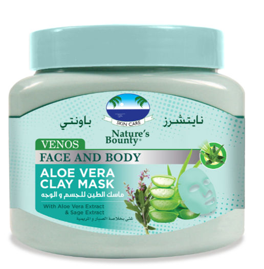 Nature's Bounty Venos Aloe Vera Clay Face & Body Mask, 600ml