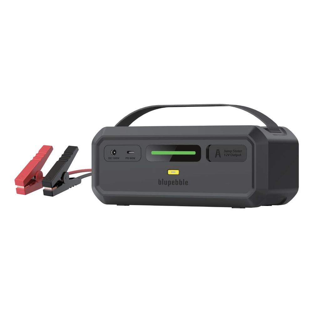 Blupebble NaviPulse Capacitor-Powered Jump Starter, Black