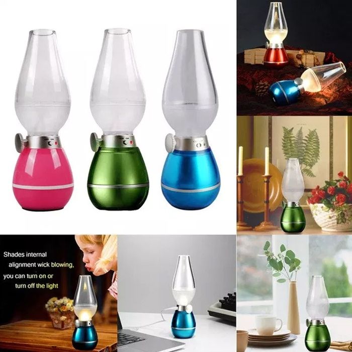 GE Nightlight LED Retro Lamp 0.4W with LED Adjustable Blowing Control Sensor, Assorted
