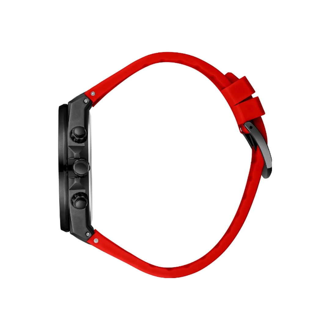 Lee Cooper Men's Multi Function Red Silicon Strap Watch, LC08003.658