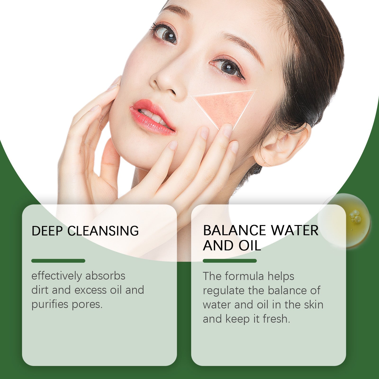 Charcoal Facial Cleansing Wash, Oil Control, Deep Pore Cleanser, Refreshing, Moisturizing ,100g