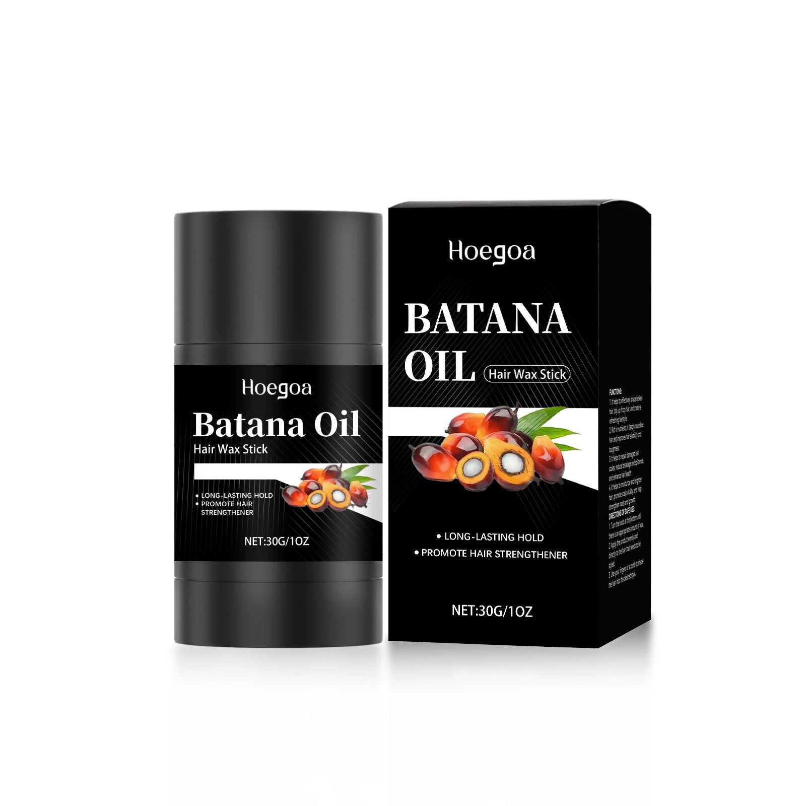Batana Hair Wax Stick, Portable Long-Lasting Hair Care, Frizz Control, Styling ,30g