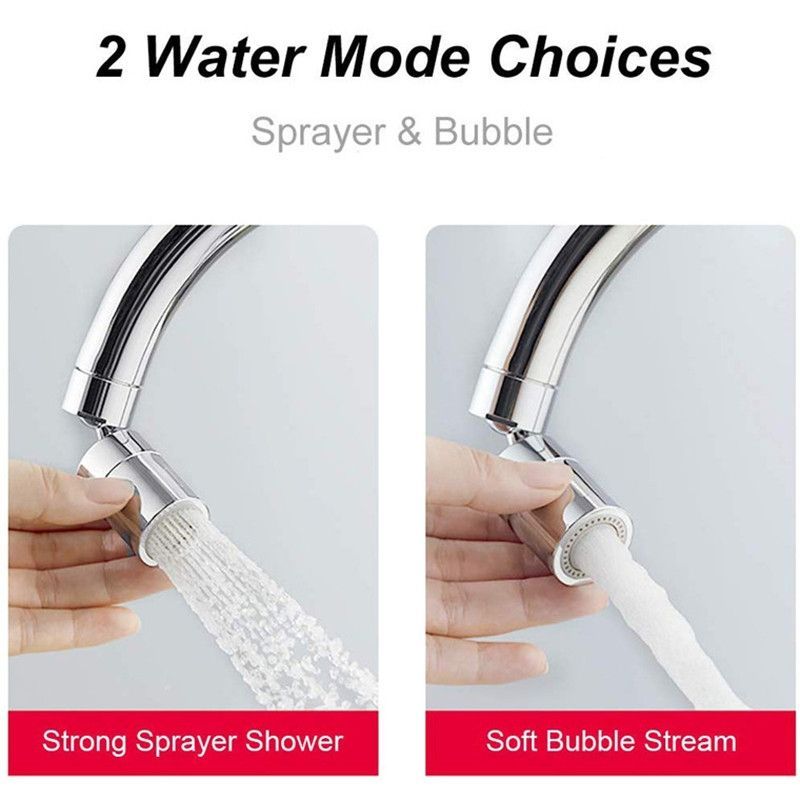 Dual-Function Faucet Spout Bubbler External