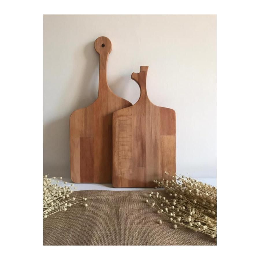Natural Wood 2-piece Cutting Board 28*18 cm