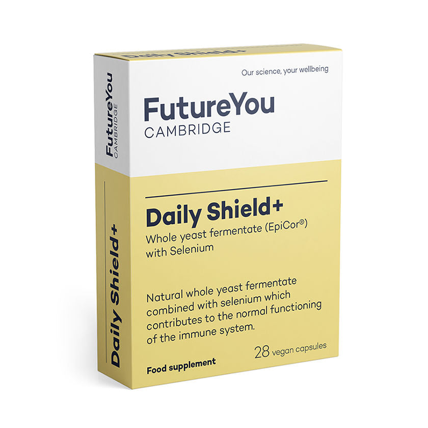 Daily Shield مع EpiCor® - تركيبة سهلة الامتصاص - مناسب للنباتيين - كمية تكفي لمدة 28 يومًا - من تطوير FutureYou Cambridge