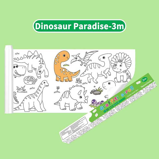 3 Meters Color Drawing Kids Paper Sticker Roll – Creative Themed Stickers for Arts & Crafts (300cm x 38cm)