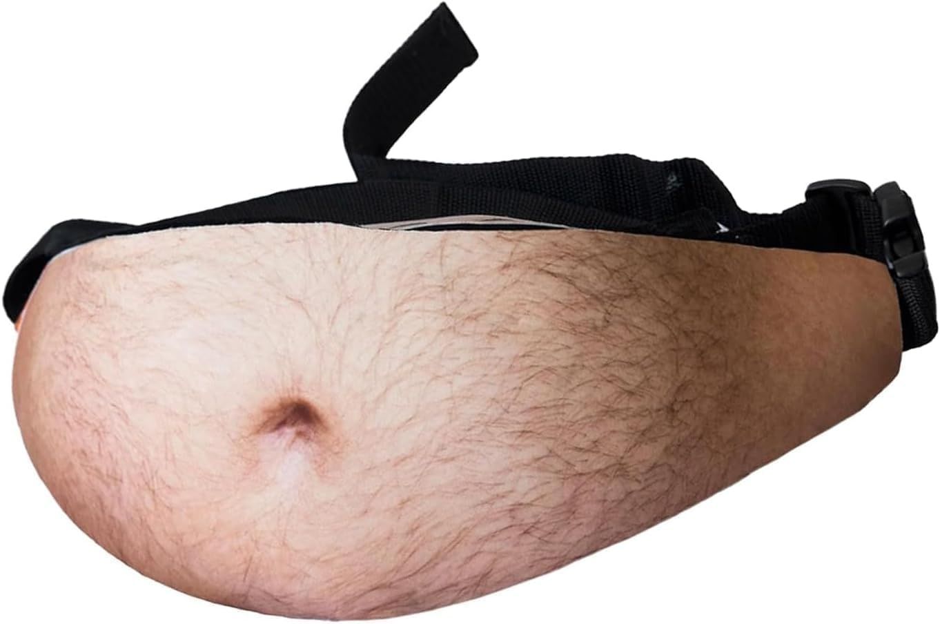 Beer Belly Fanny Pack Funny Waist Bag PU Leather Bumbag Dad BOD Bag Creative Gifts